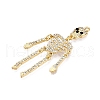 Rack Plating Alloy Rhinestone Pendants PALLOY-T091-01KCG-RS-2