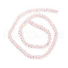 Electroplate Transparent Glass Beads Strands EGLA-K015-01A-2