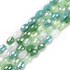 Electroplate Glass Beads Strands GLAA-P056-01A-1