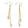 Brass Earring Hooks ZIRC-J021-37G-RS-1