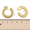 Left and Right Ion Plating(IP) 304 Stainless Steel Stud Earrings Findings for Women EJEW-B050-01G-3