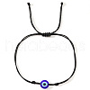 Glass Evil Eye Bead Braided Bracelets SG7290-1-1