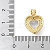 Brass Micro Pave Cubic Zirconia Pendants KK-K298-02G-3