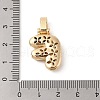 Brass Micro Pave Cubic Zirconia Pendants ZIRC-P121-01G-F-3