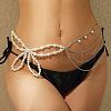 Iron & Plastic Imitation Pearl Butterfly Multilayer Waist Chains WG7FE85-04-1