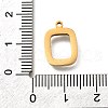 304 Stainless Steel Square Pendants STAS-Q348-13B-G-3