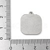 304 Stainless Steel Pendants STAS-I330-021P-3