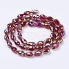 Electroplate Glass Beads Strands EGLA-D015-15x10mm-28-1