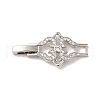 Flower Rack Plating Brass Clear Cubic Zirconia Watch Band Clasps ZIRC-H125-18P-1