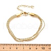 304 Stainless Steel Multi-strand Bracelets BJEW-U022-01G-4