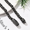 304 Stainless Steel Box Chain Necklaces for Women Men NJEW-A033-03C-AS-4