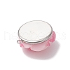 304 Stainless Steel & Opaque Resin Pendants PALLOY-JF02772-01-5
