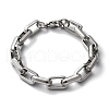 Non-Tarnish 201 Stainless Steel Cable Chain Bracelets for Women Men BJEW-H612-04P-1