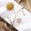PincushionAlloy Arm Cuff Bangles for Girl Women AJEW-A063-01B-G-1