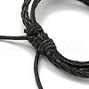 PU Imitation Leather Braided Cord Bracelets BJEW-P329-01A-AS-3