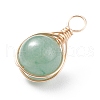 Natural Gemstone Pendants PALLOY-JF01392-4