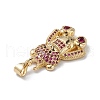 Brass Micro Pave Cubic Zirconia Pendants KK-M240-17B-4