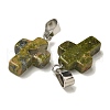 Natural Unakite Pendants G-Z067-04P-06-3