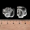 Natural Quartz Crystal Carved Half Hole Beads G-K367-02E-3