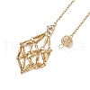 Stainless Steel Braided Chain Macrame Pouch Empty Stone Holder Dowsing Pendulums PALLOY-JF02737-03-4