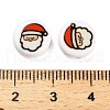 Christmas Theme Printed Opauqe Acrylic Beads OACR-R004-01K-4