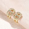 Oval Brass Micro Pave Clear Cubic Zirconia Cuff Earrings EJEW-K305-05G-3