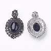 Natural Dyed & Heated Black Agate Gothic Pendants X-G-F228-18M-FF-2