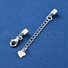 925 Sterling Silver Curb Chain Extender STER-G039-04A-S-2