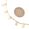 Brass Star Charm Wavy Bar Link Waist Chains for Women NJEW-C00039-5