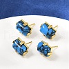Brass Stud Earrings KK-F358-03G-03-5