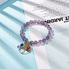 Natural Amethyst Stretch Bracelet BJEW-JB08748-01-2