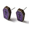 Wood Stud Earrings EJEW-Z054-02K-1