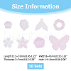 10Sets 200G Transparent Acrylic Frosted Beads FACR-HS0001-02A-2