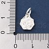 925 Sterling Silver Flower Charms with Jump Rings and 925 Stamp STER-M021-02S-02-3