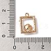 Brass Micro Pave Clear Cubic Zirconia Pendants KK-C062-068G-3