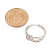 Brass Micro Pave Cubic Zirconia Adjustable Finger Rings for Women RJEW-U032-02P-5