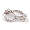 Rack Plating Brass Cubic Zirconia  Earrings EJEW-S219-09P-02-2