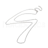 Anti-Tarnish Rhodium Plated 925 Sterling Silver Flat Cable Chain Necklace NJEW-A011-01A-P-1