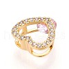 Brass Micro Pave Cubic Zirconia Charms KK-N261-19B-G-2