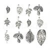 Mixed Style Tibetan Style Alloy Leaf Pendants TIBEP-F040-01AS-1