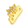 Brass Cubic Zirconia Beads KKB-L215-034G-2