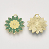 Two Tone Alloy Enamel Pendants ENAM-N050-01A-2