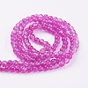 Spray Painted Crackle Glass Beads Strands CCG-Q002-6mm-09-2
