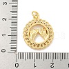Brass Micro Pave Clear Cubic Zirconia Pendants KK-U007-01G-06-3