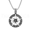 Pentagram 304 Stainless Steel Pendant Necklaces for Men FS-WGA1565-01-5