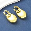 Oval Brass Hoop Earrings for Women EJEW-U057-06A-01G-2