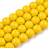Opaque Solid Color Glass Beads Strands GLAA-T032-P6mm-08-1