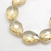 Electroplate Crystal Glass Teardrop Beads Strands EGLA-F067B-10-1