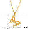 Stainless Steel Hollow Butterfly Pendant Necklaces for Women TP0526-2-3