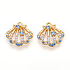 Brass Micro Pave Cubic Zirconia Charms KK-N261-102G-1